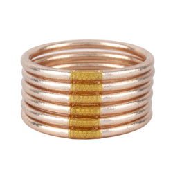 BuDhaGirl | Set of Six | All Weather Bangles in Champagne