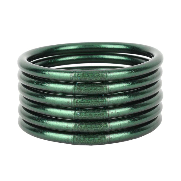 BuDhaGirl | Set of Six | All Weather Bangles in Frond