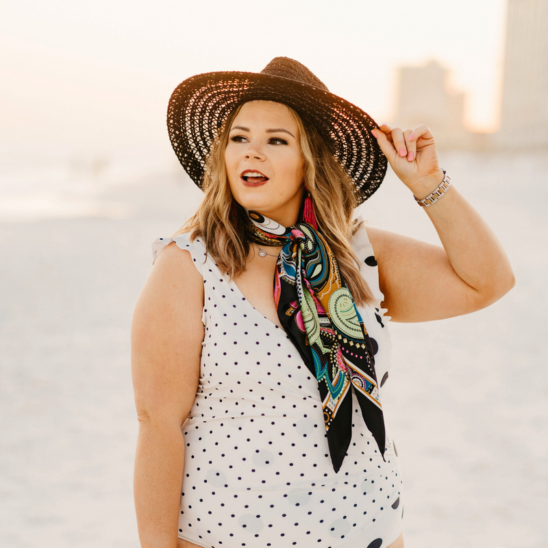 Throwing Shade Wide Brim Hat with Black Band in Black