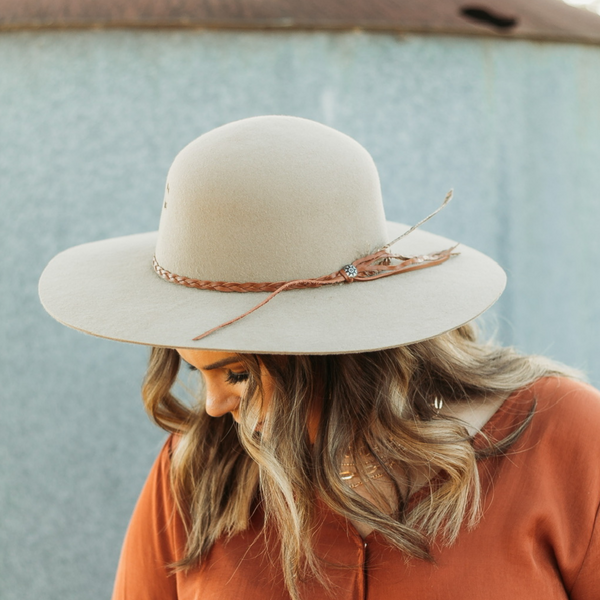 Charlie 1 Horse | Wanderlust Wool Felt Floppy Hat with Braided Band in Sand