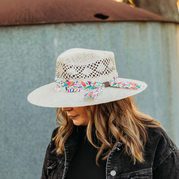 Charlie 1 Horse | Spirit Animal Straw Stiff Brim Hat with Colorful Band