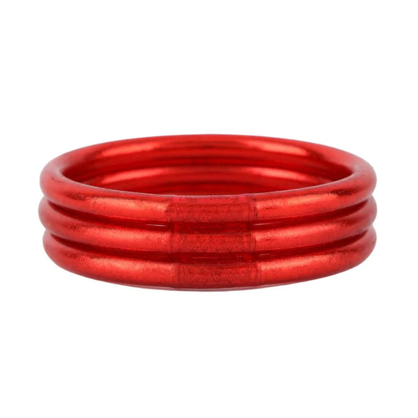 BuDhaGirl | Set of Three | All Weather Bangles in Crimson Red