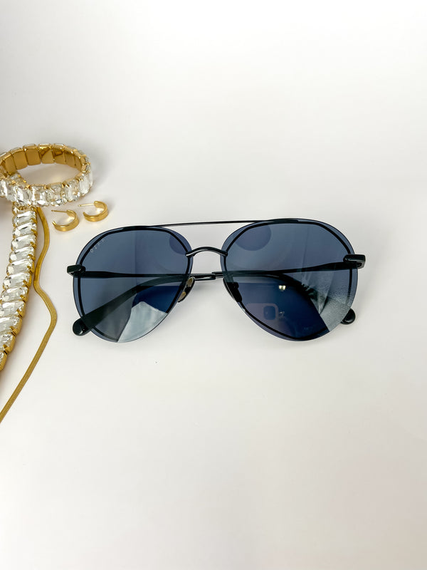DIFF | Lenox Grey Lens Sunglasses in Black