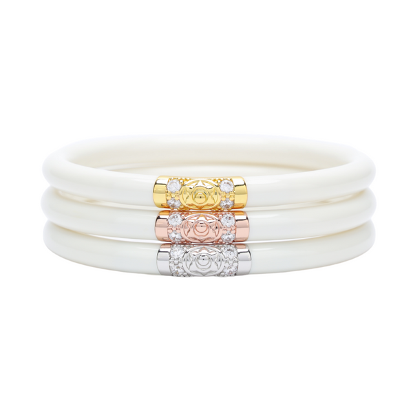 BuDhaGirl | Set of Three | Three Kings All Weather Bangles in Ivory