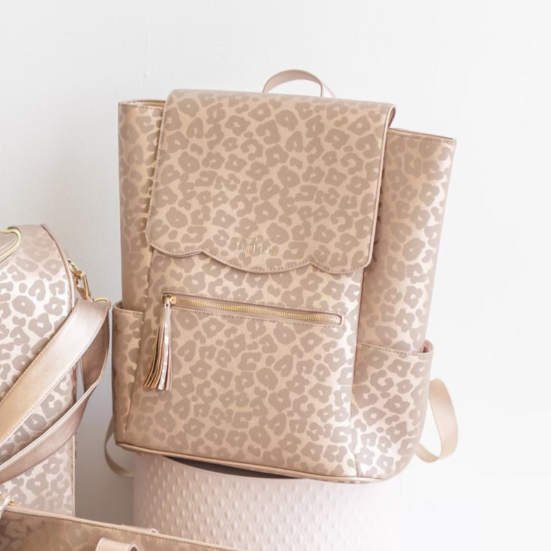 Hollis | Frilly Full Size Backpack in Leopard