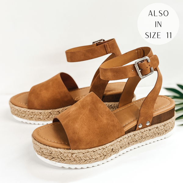 Power Strut Platform Espadrille Sandals in Tan