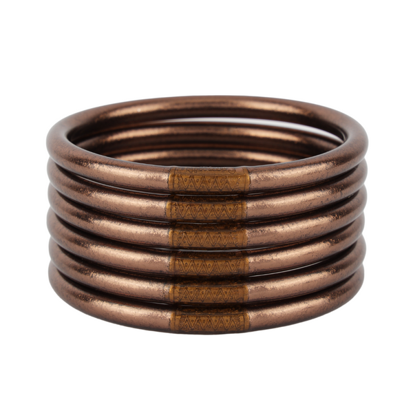 BuDhaGirl | Set of Six | All Weather Bangles in Meteorite