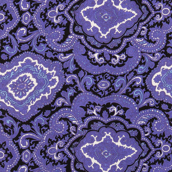 Paisley Wild Rag in Purple and Black