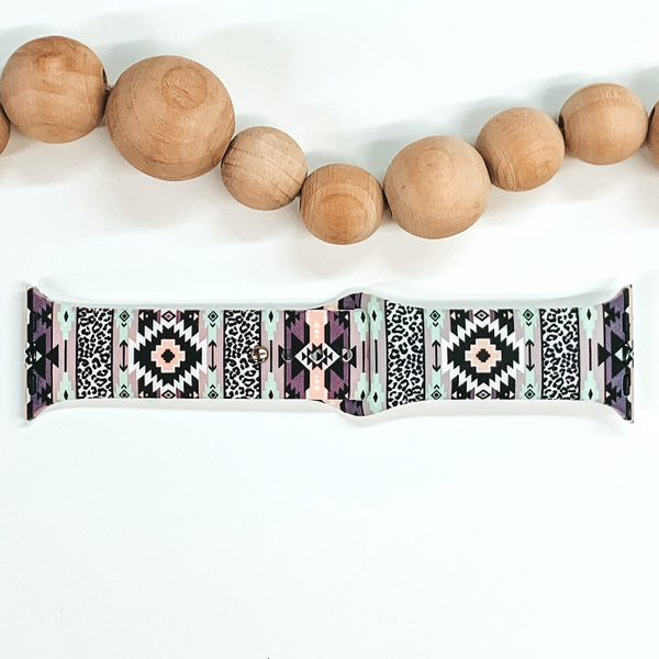 Smart Watch Band with Aztec Design in Multicolored