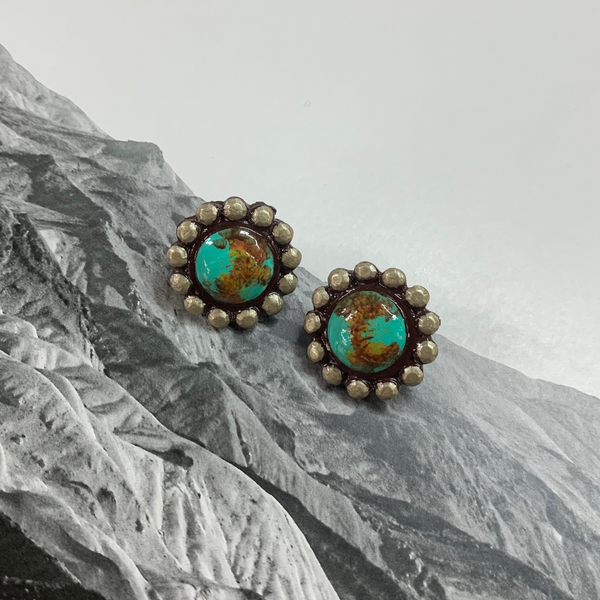 Dolly Clay Earrings in Turquoise