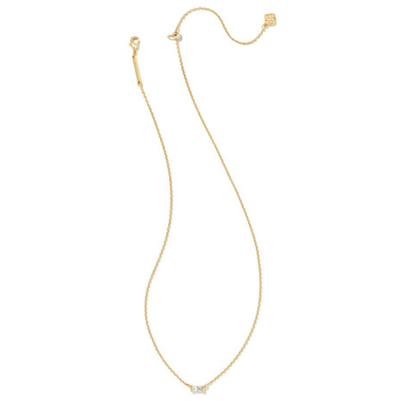 Kendra Scott | Juliette Gold Pendant Necklace in White Crystal