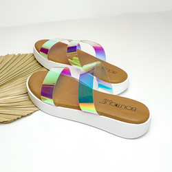 Last Chance Size  | Corky's | Paddle Board Sandals with Iridescent Straps