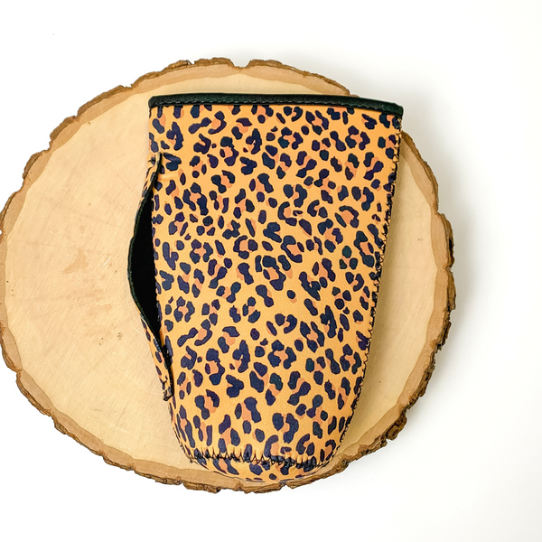 Tumbler Drink Sleeve in Leopard Print