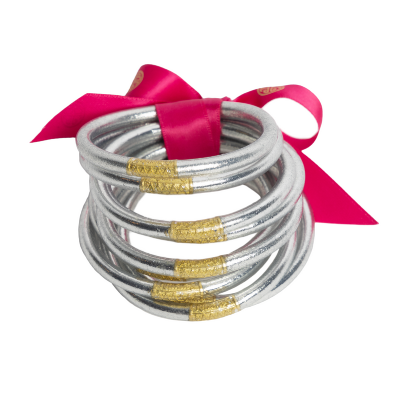 BuDhaGirl | Set of Nine | All Weather Bangles in Silver