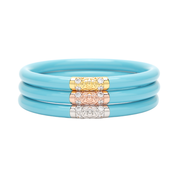 BuDhaGirl | Set of Three | Three Kings All Weather Bangles in Turquoise