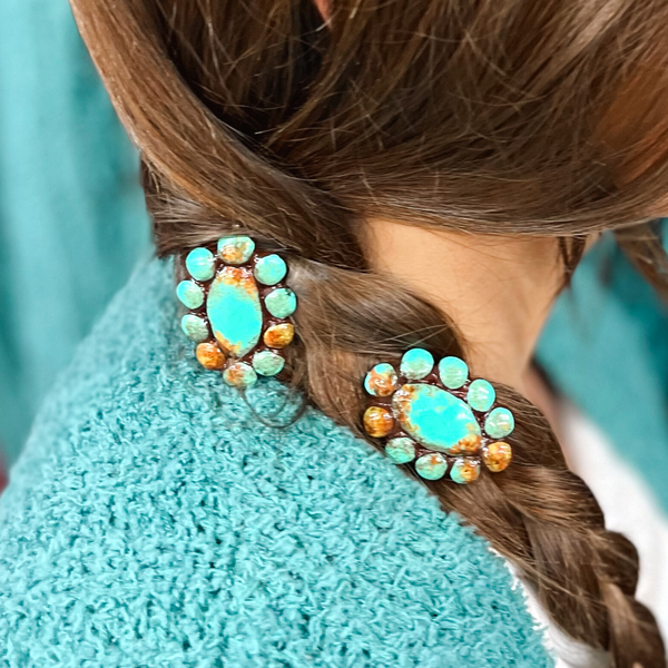 Waxahachie Clay Hair Pin in Turquoise