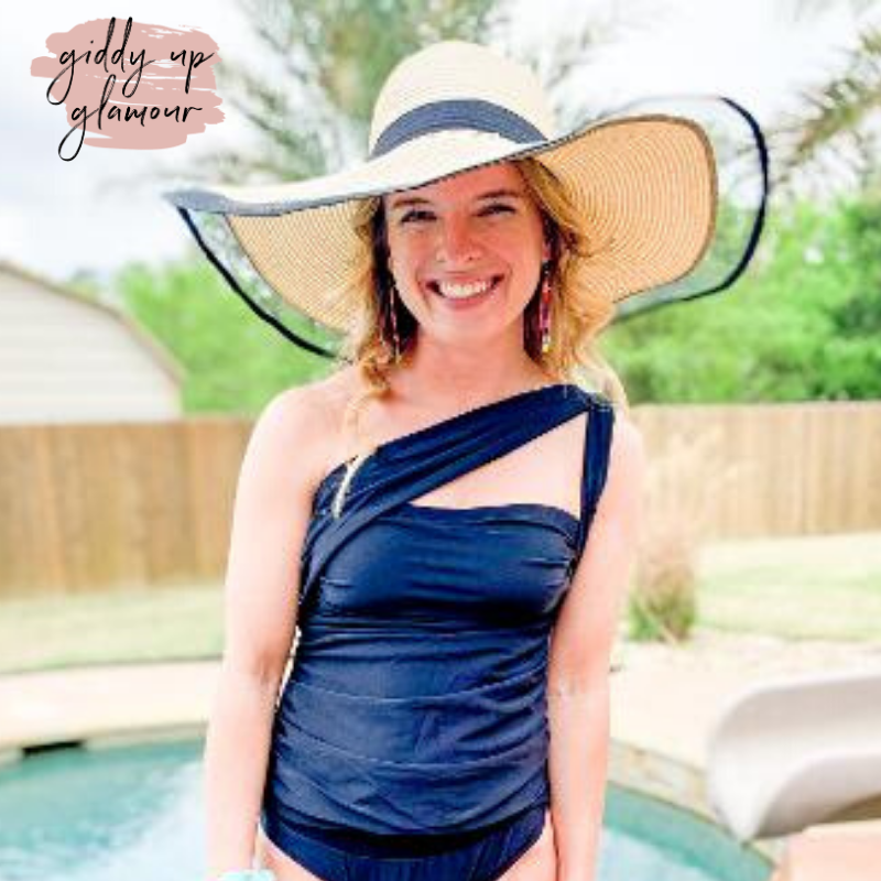 Made For This Floppy Hat with Mesh Trim in Beige