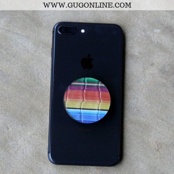 Leather Serape Print Phone Grip