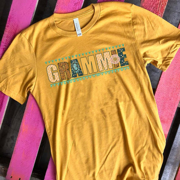 Online Exclusive | Grammie Short Sleeve Graphic Tee in Mustard