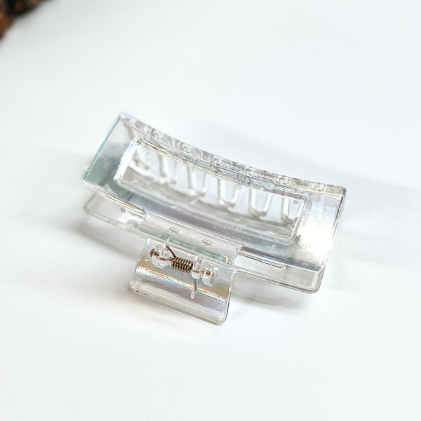 Buy 3 for $10 |  Medium Sized Clear Iridescent Hair Clip