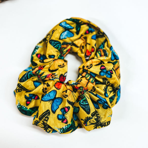 Buy 3 for $10 | Butterfly Print Scrunchies in Assorted Colors