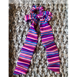 Pink Serape Scarf Scrunchie