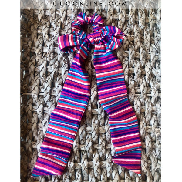 Pink Serape Scarf Scrunchie