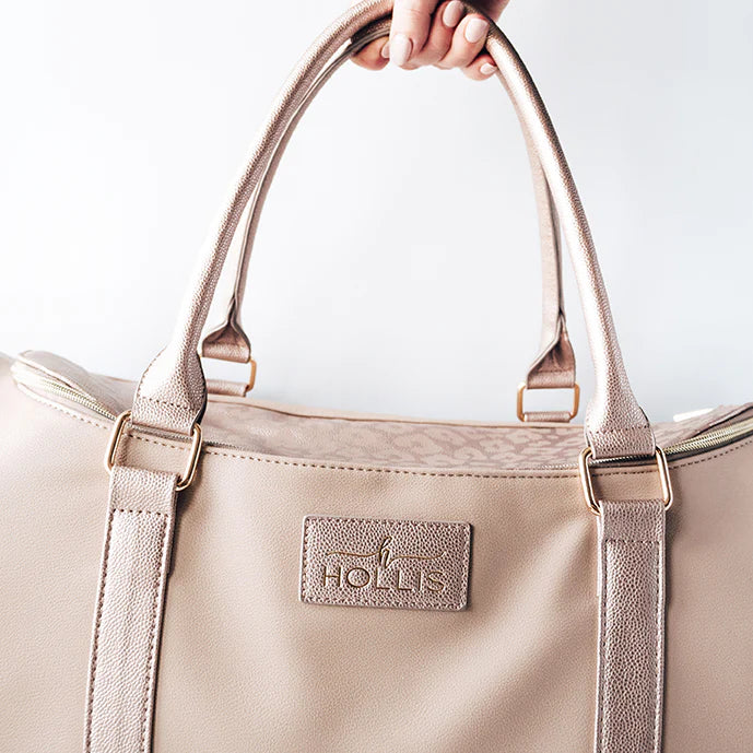 Hollis | Lux Weekender Bag in Nude