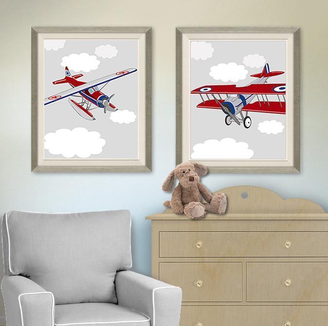 baby boy airplane nursery