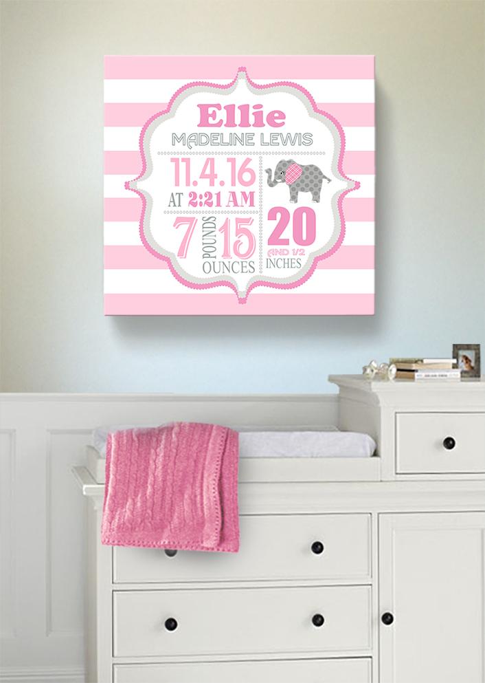 elephant themed baby girl room