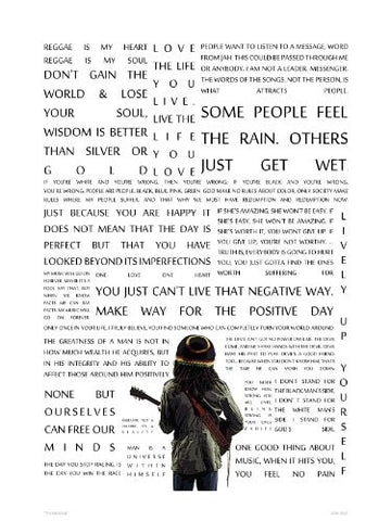 Bob Marley "The Message" in Quotes Poster Art Print (OTW0051) - On the Wall Art Print Posters & Gifts