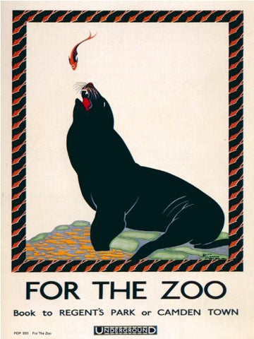For the Zoo London Underground Vintage Railway Poster Art Print 40x30cm PDP 034 - On the Wall Art Print Posters & Gifts
