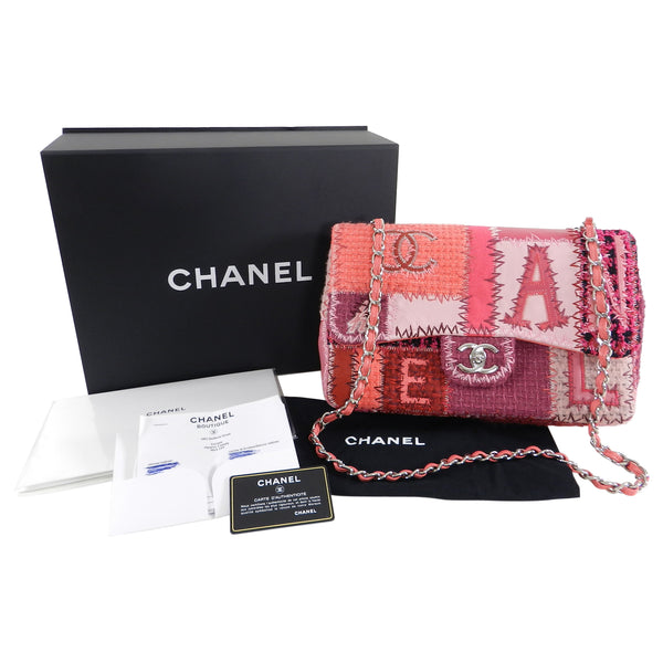 Chanel Pink Tweed Patchwork Coco Chanel Jumbo Flap Bag – I MISS YOU VINTAGE