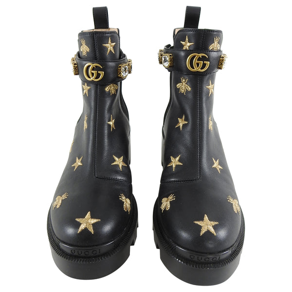 gucci star and bee boots