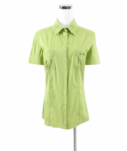 Gucci Lime Green Short Sleeve Horsebit 