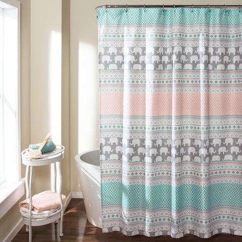 Elephant Stripe Shower Curtain