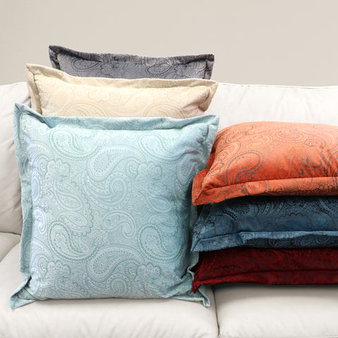 Colorful decorative pillows on a couch