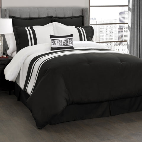 Modern Chic Stripe Comforter Set by Lush Decor