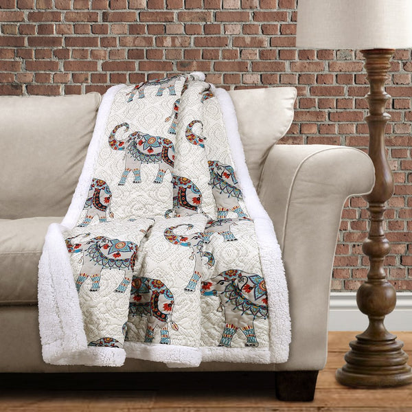 Hati Elephants Throw by Lush Decor