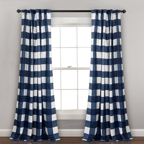 Kelly Checker Window Curtain Panel Set by Lush Decor