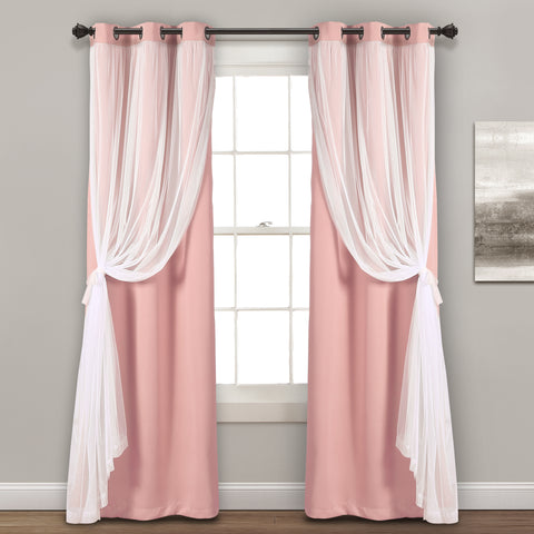 Grommet Sheer With Insulated Blackout Curtains by Lush Decor