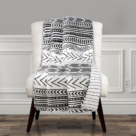 Hygge Geo Reversible Cotton Throw by Lush Decor