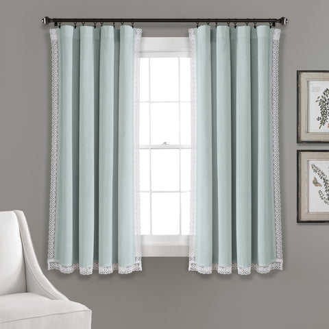 Blue Window Curtains by Lush Decor