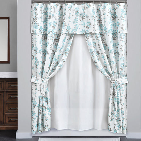 Weeping Flora Double Swag Shower Curtain
