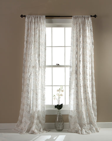 Giselle Ivory Window Curtain Panels