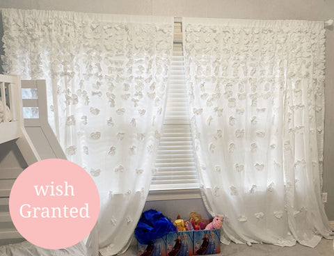 Riley Curtains in Disney's Frozen Theme Bedroom for Wish Kid Quinlann