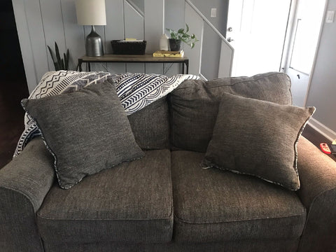Hygge Geo Throw in hygge living room