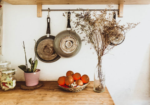 Kitchen using wall space