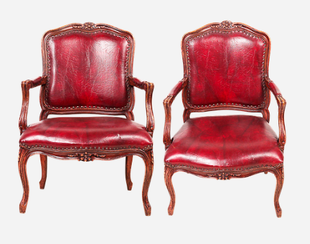 Red leather chairs