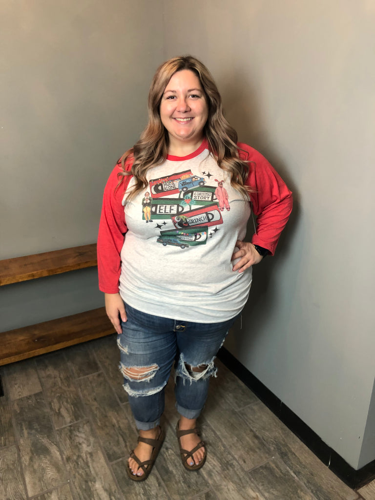 Christmas VHS Tapes Raglan